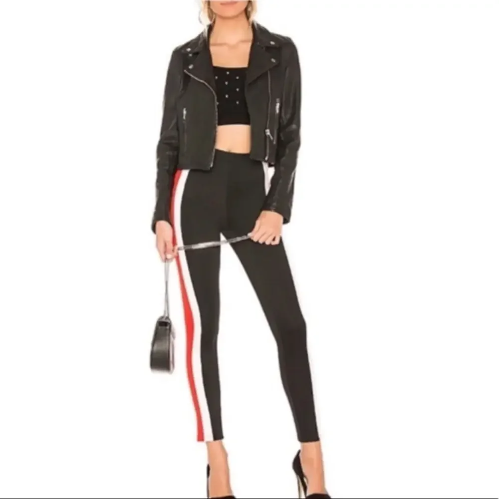 Revolve Lovers + Friends Page Side Stripe Track Pants High Waist Size Medium - Picture 2 of 14